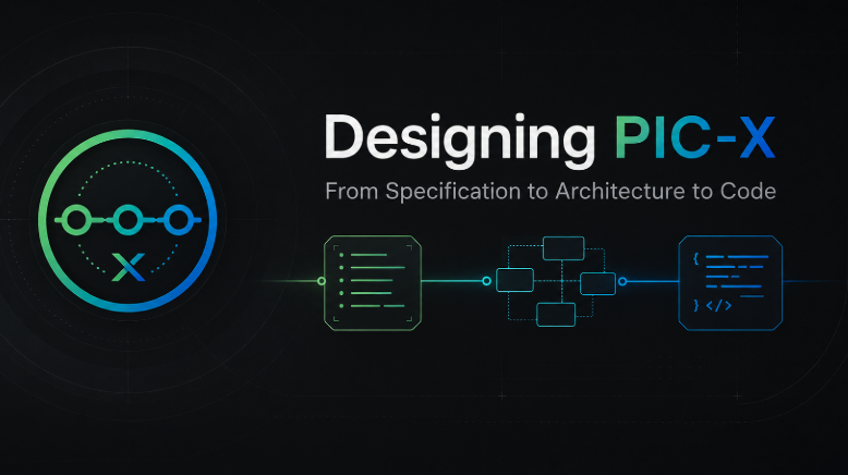 Designing PIC-X: From Specification to Architecture to Code.